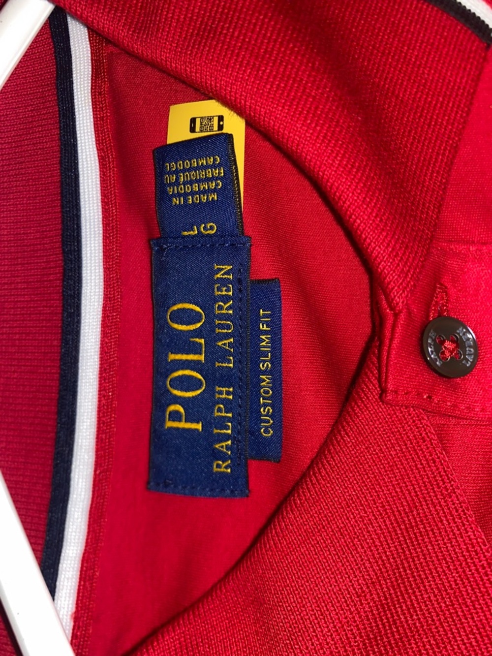 Polo Ralph Lauren Red Short-Sleeve Polo with Contrast Trim - Picture 3 of 3